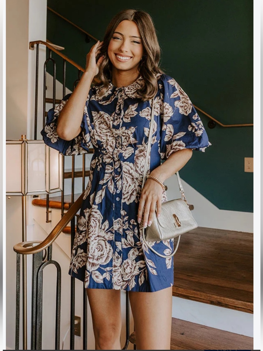 OLIVACEOUS ROSEWOOD REVERIE BUTTON DOWN MINI DRESS medium